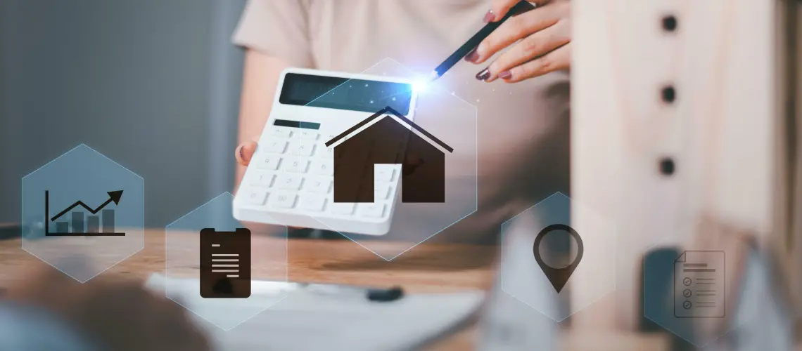 A property valuer inspecting a house for valuation purposes